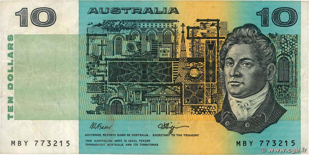 10 Dollars AUSTRALIA  1990 P.45f MB