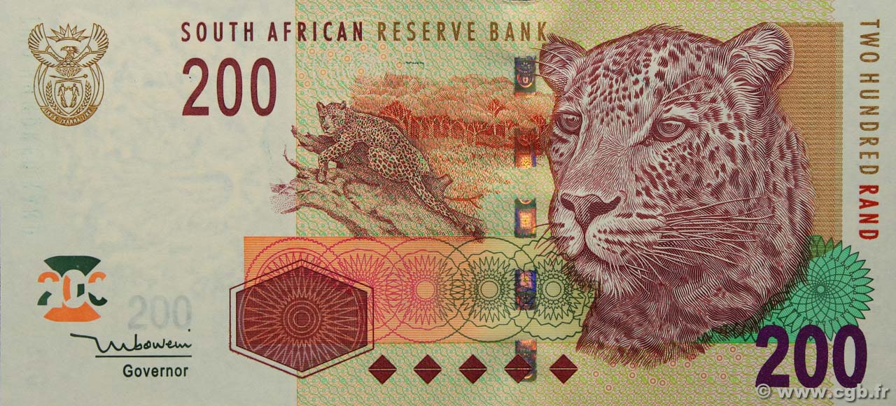 200 Rand SOUTH AFRICA  2005 P.132 UNC