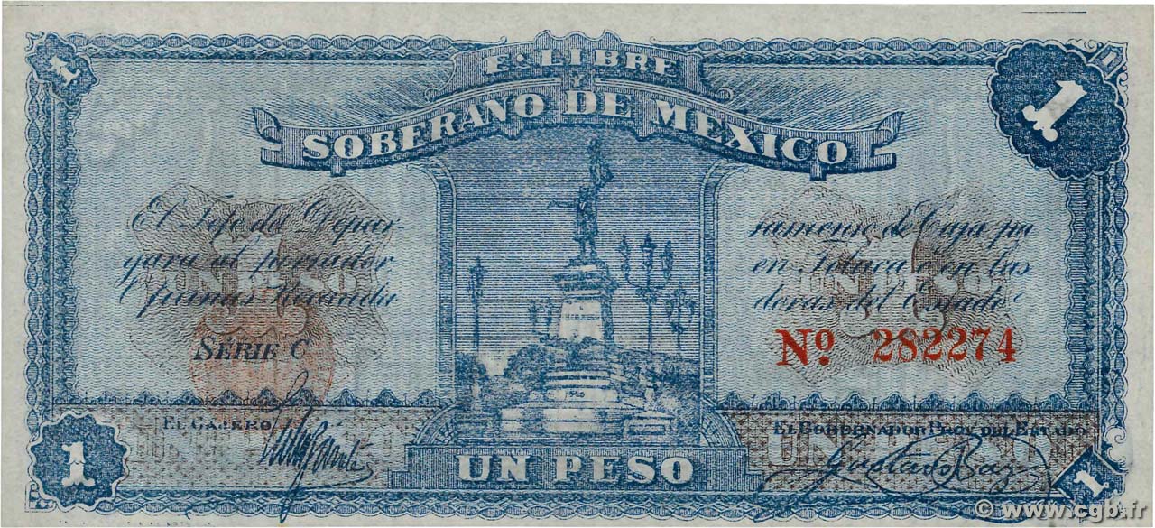 1 Peso MEXICO Toluca 1915 PS.0881 fST