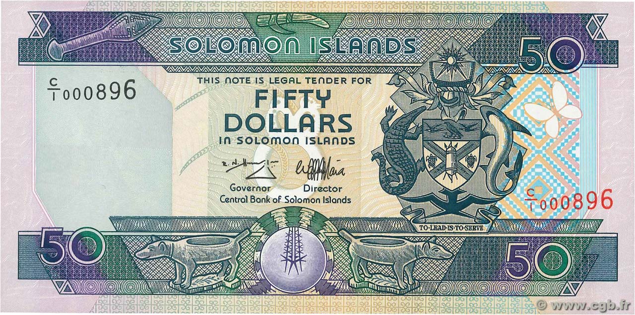 50 Dollars ISOLE SALAMONE  1997 P.22 FDC