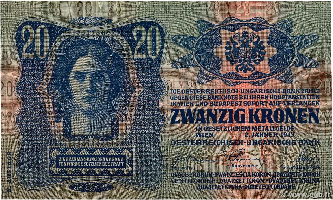 20 Kronen AUTRICHE  1913 P.014 pr.SPL