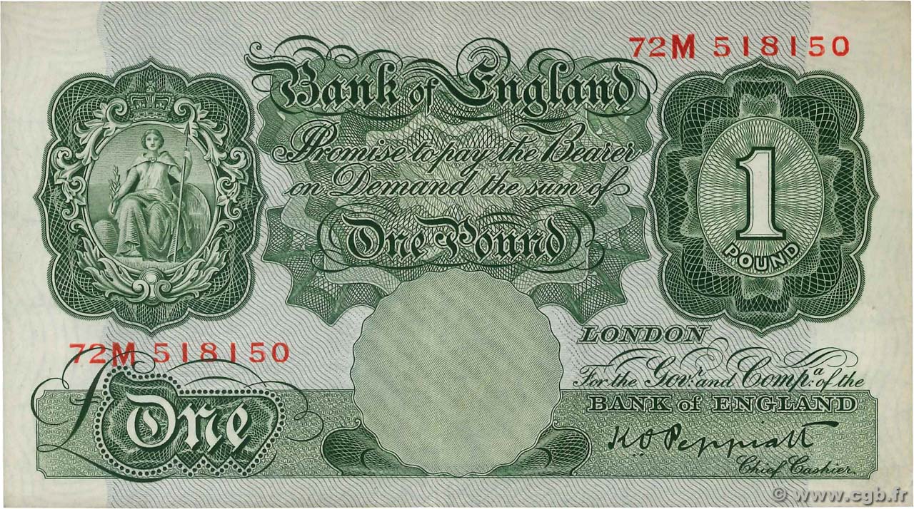 1 Pound ANGLETERRE  1934 P.363c SUP