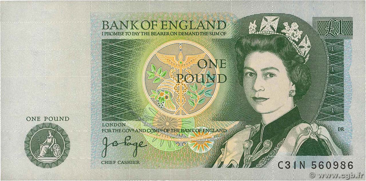 1 Pound ENGLAND  1978 P.377a XF