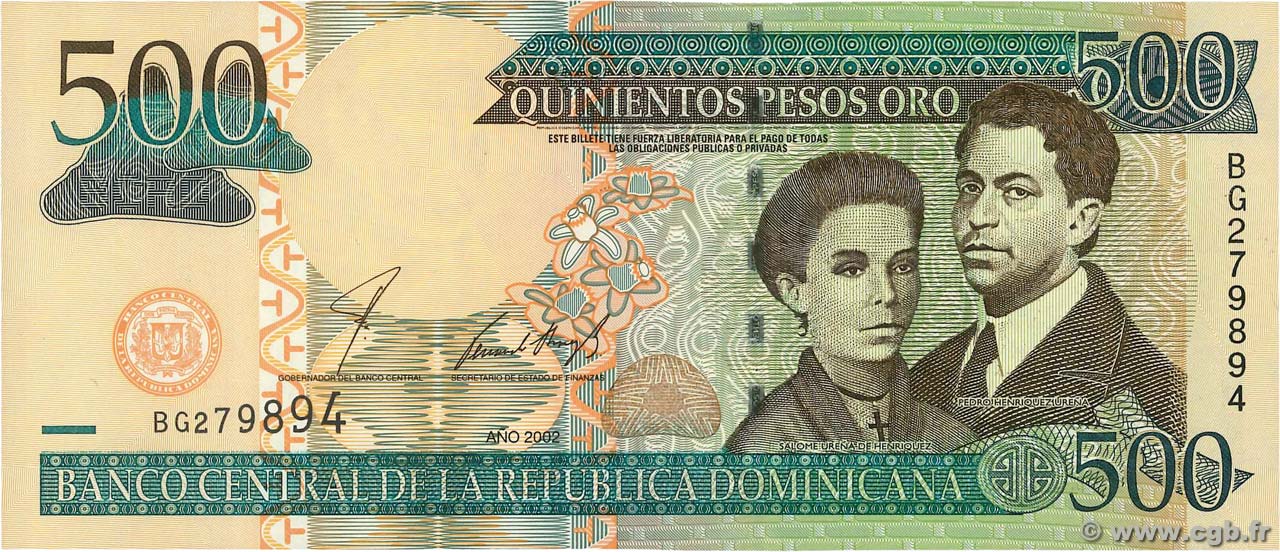 500 Pesos Oro RÉPUBLIQUE DOMINICAINE  2002 P.172a UNC