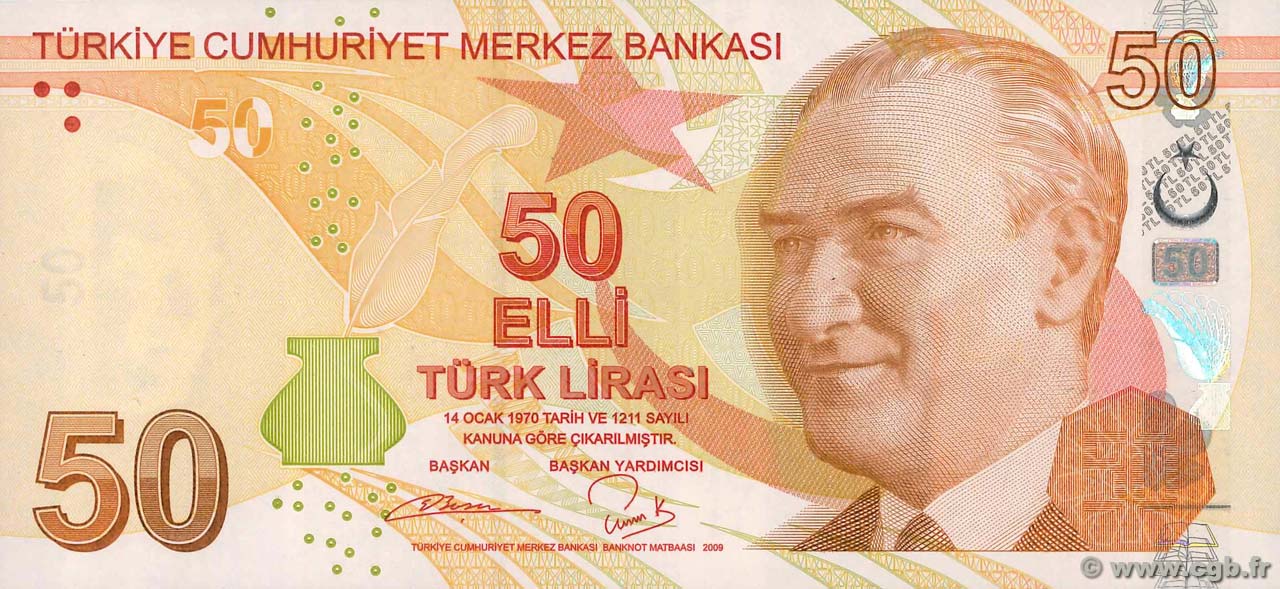 50 Lira TURCHIA  2009 P.225b FDC