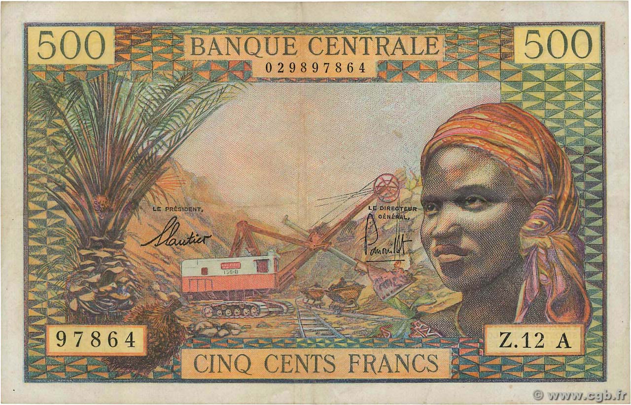500 Francs ÉTATS DE L AFRIQUE ÉQUATORIALE  1963 P.04e TTB