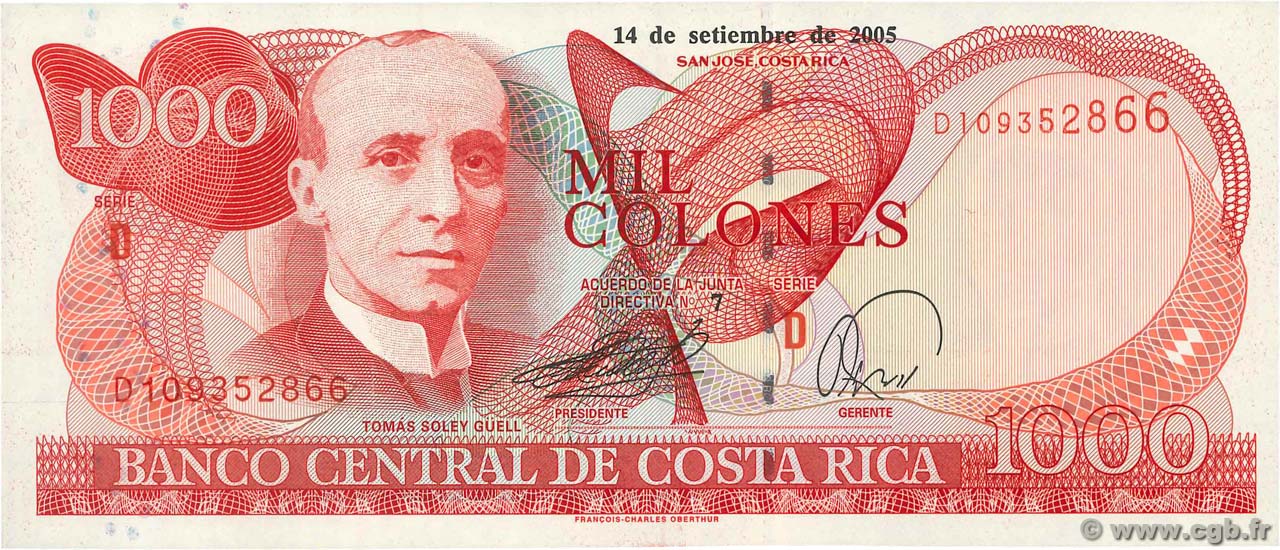 1000 Colones COSTA RICA  2005 P.264f NEUF