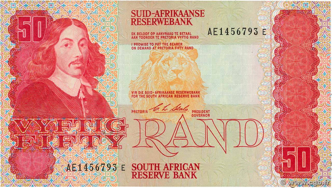 50 Rand AFRIQUE DU SUD  1990 P.122b pr.NEUF