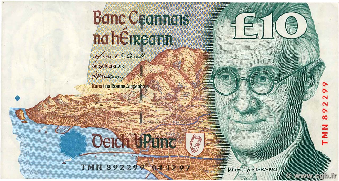 10 Pounds IRELAND REPUBLIC  1997 P.076b F