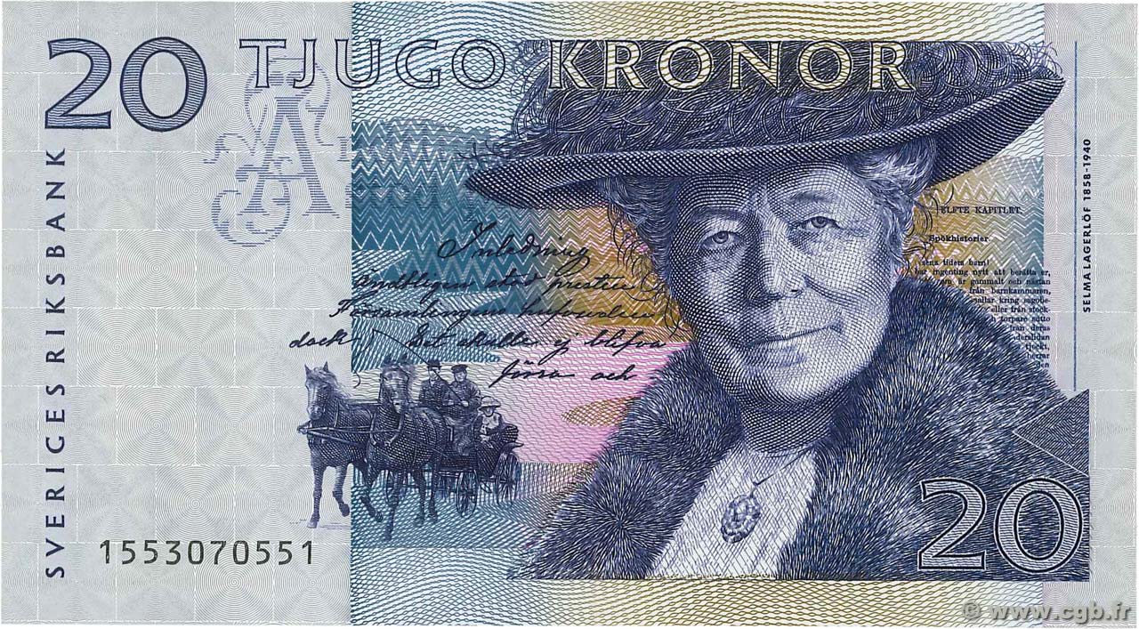 20 Kronor SUÈDE  1991 P.61a pr.NEUF