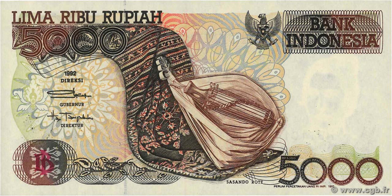 5000 Rupiah INDONÉSIE  1996 P.130e NEUF