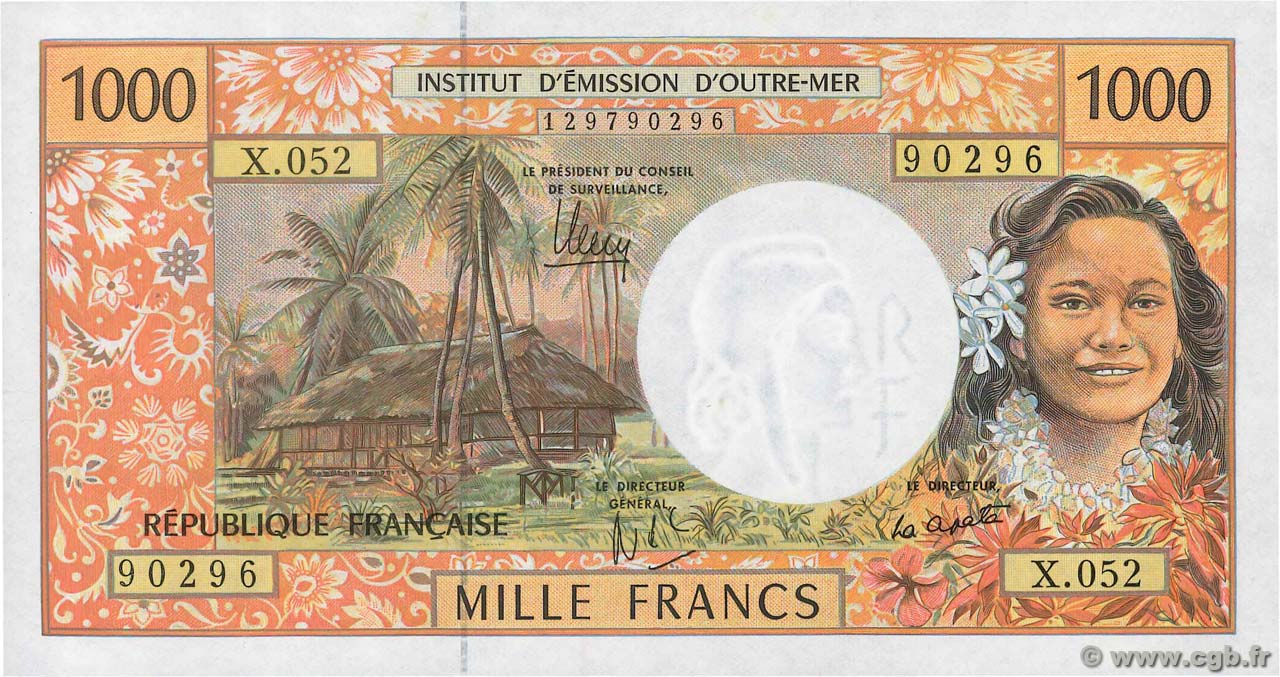 1000 Francs POLYNÉSIE, TERRITOIRES D OUTRE MER  2010 P.02m NEUF