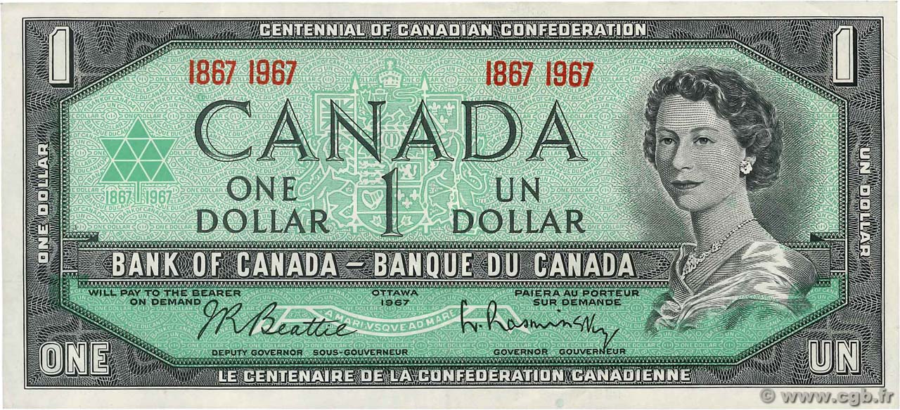 1 Dollar CANADA  1967 P.084a pr.SUP