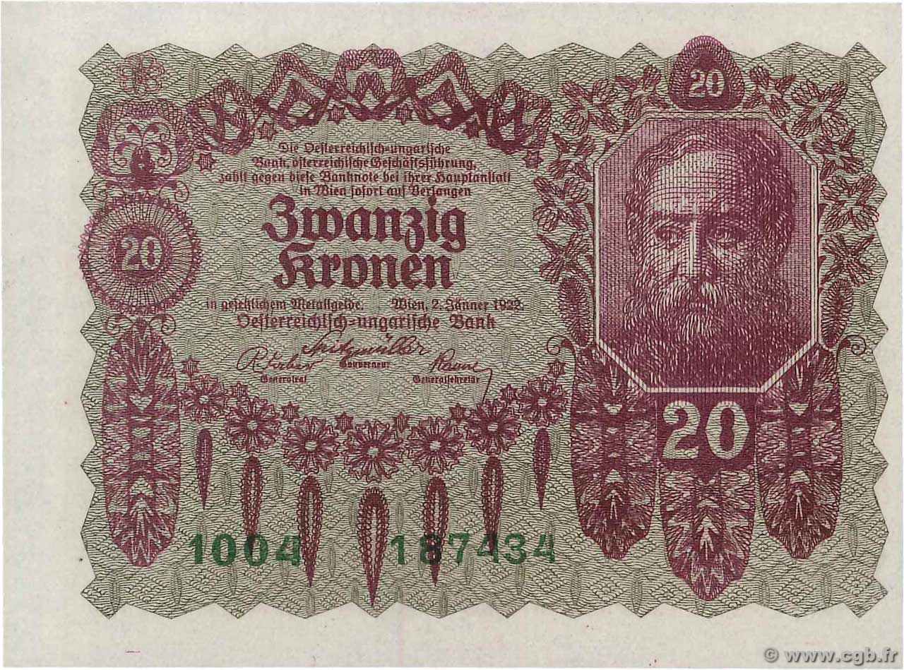 20 Kronen AUTRICHE  1922 P.076 NEUF