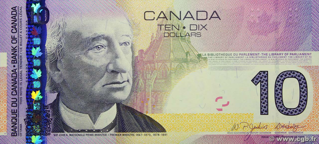 10 Dollars CANADA  2005 P.102Ab UNC