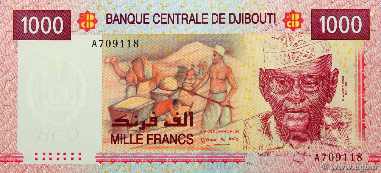 1000 Francs DJIBOUTI  2005 P.42a NEUF