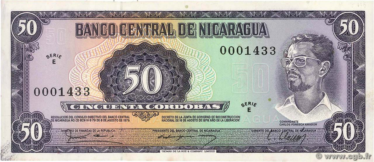 50 Cordobas NICARAGUA  1979 P.131 pr.NEUF