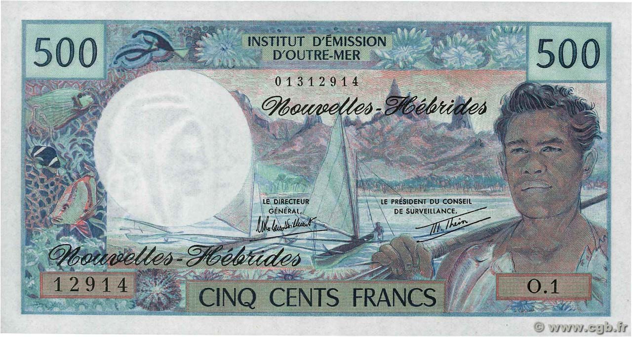 500 Francs NOUVELLES HÉBRIDES  1979 P.19c NEUF