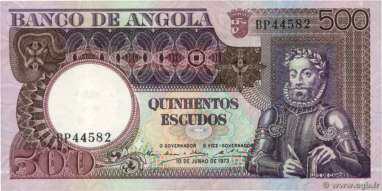 500 Escudos ANGOLA  1973 P.107 UNC