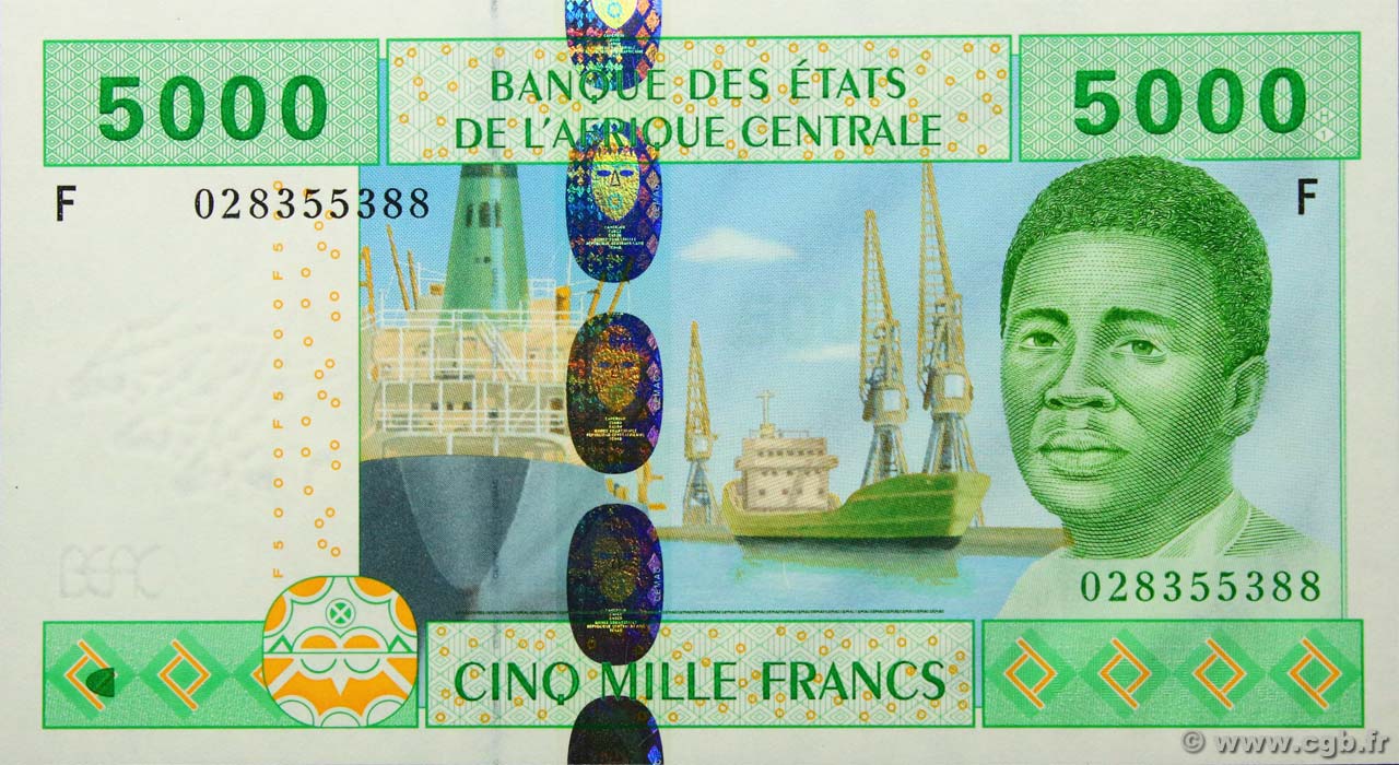5000 Francs ÉTATS DE L AFRIQUE CENTRALE  2002 P.509Fa NEUF