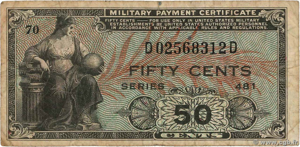 50 Cents ÉTATS-UNIS D AMÉRIQUE  1951 P.M025 pr.TB