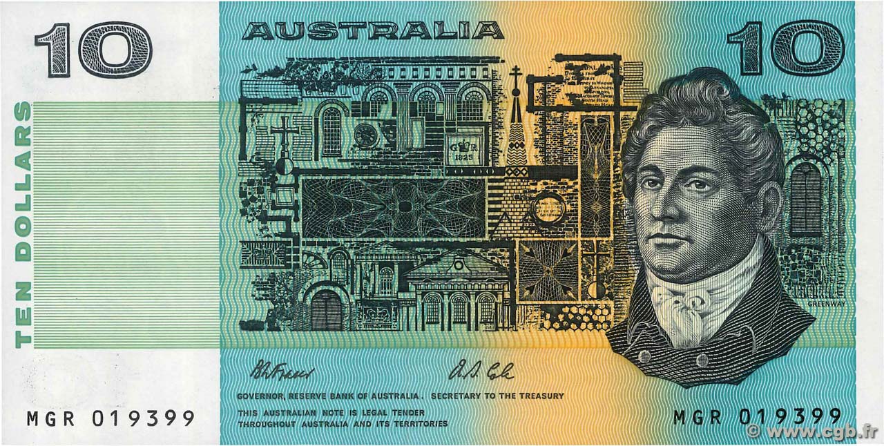 10 Dollars AUSTRALIA  1991 P.45g UNC-