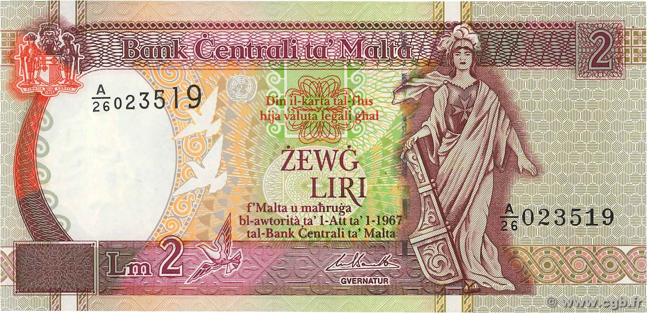 2 Liri MALTE  1994 P.45d NEUF