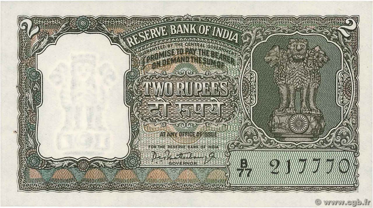 2 Rupees INDIEN
  1967 P.031 fST