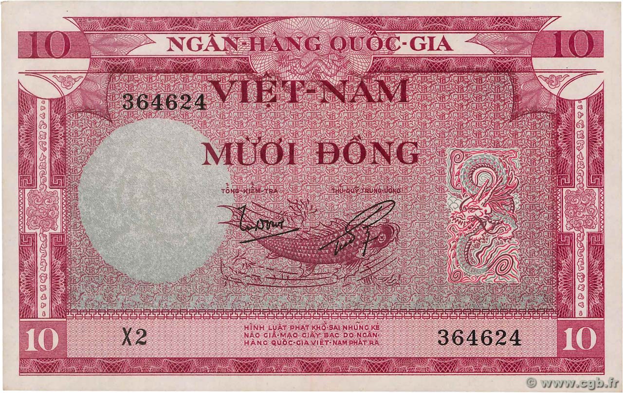 10 Dong VIET NAM SOUTH  1955 P.03a UNC