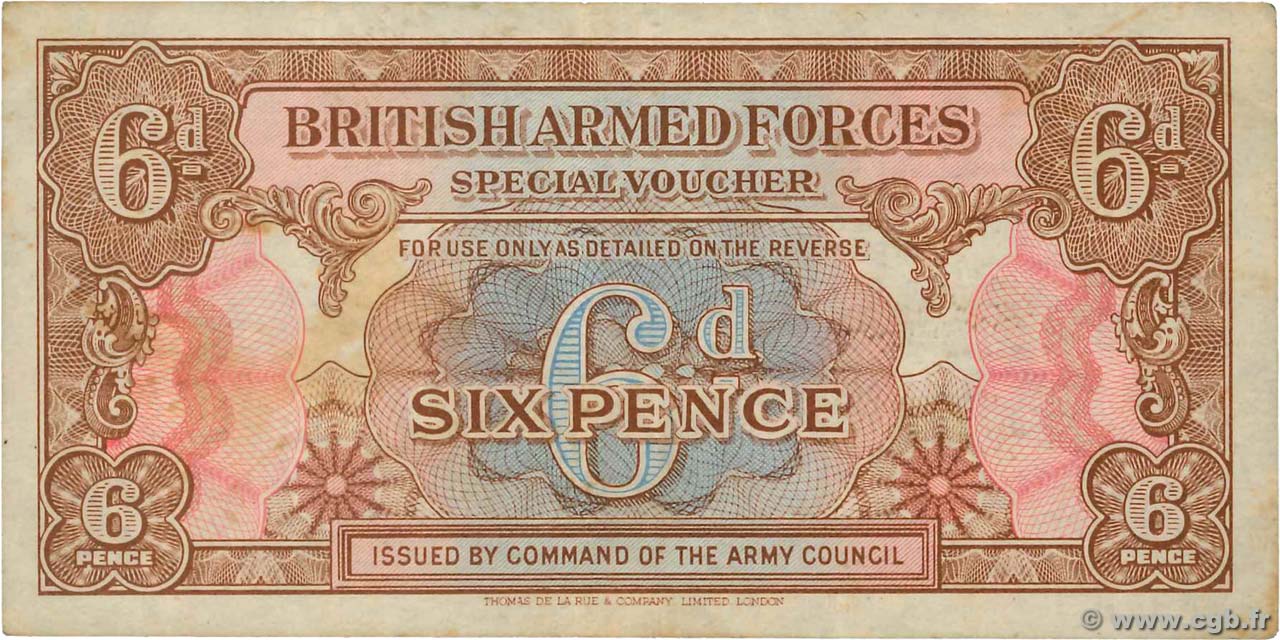 6 Pence ENGLAND  1946 P.M010a F+