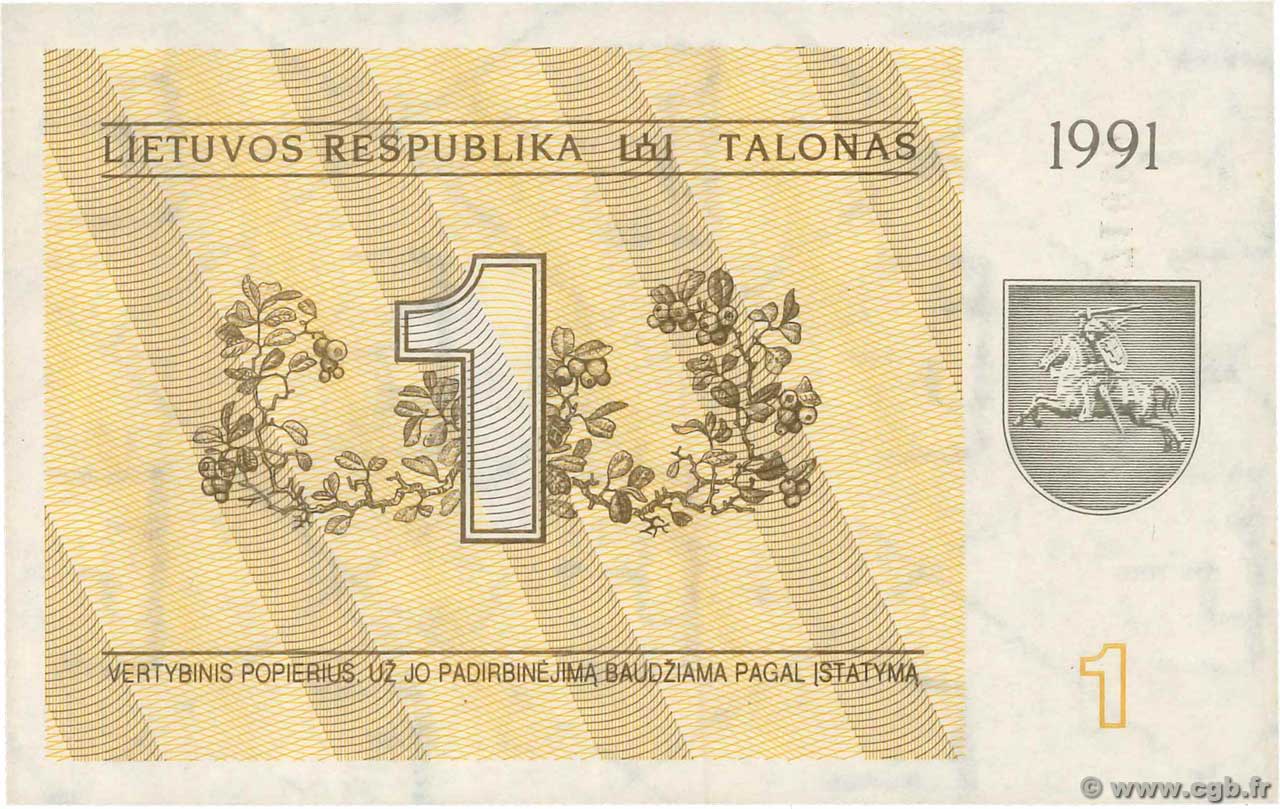 1 Talonas LITUANIA  1991 P.32b FDC
