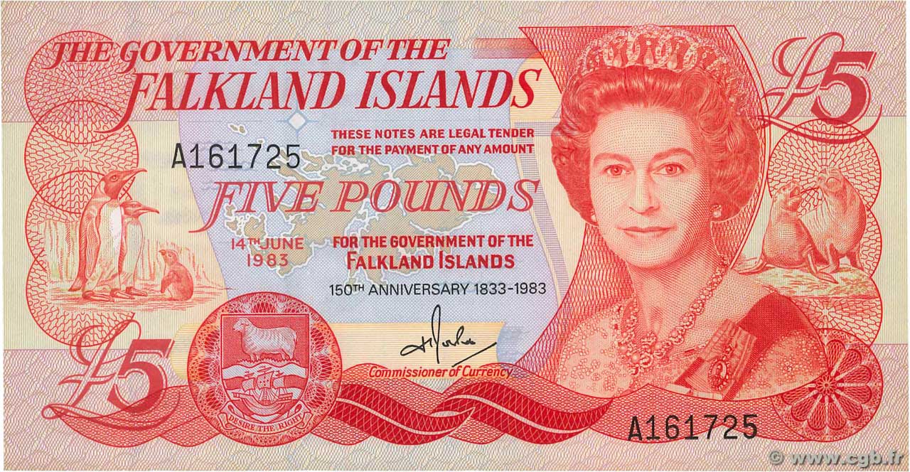 5 Pounds Commémoratif FALKLAND ISLANDS  1983 P.12a UNC