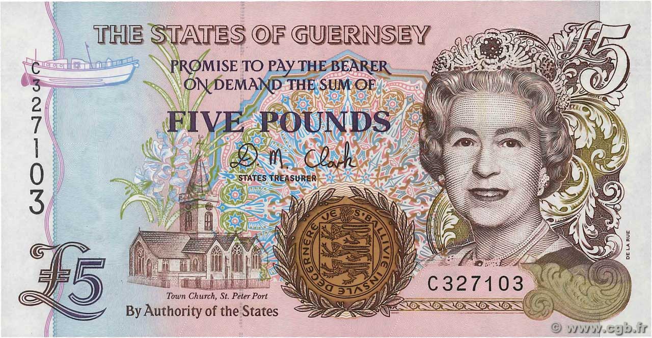 5 Pounds GUERNSEY  2008 P.56b UNC