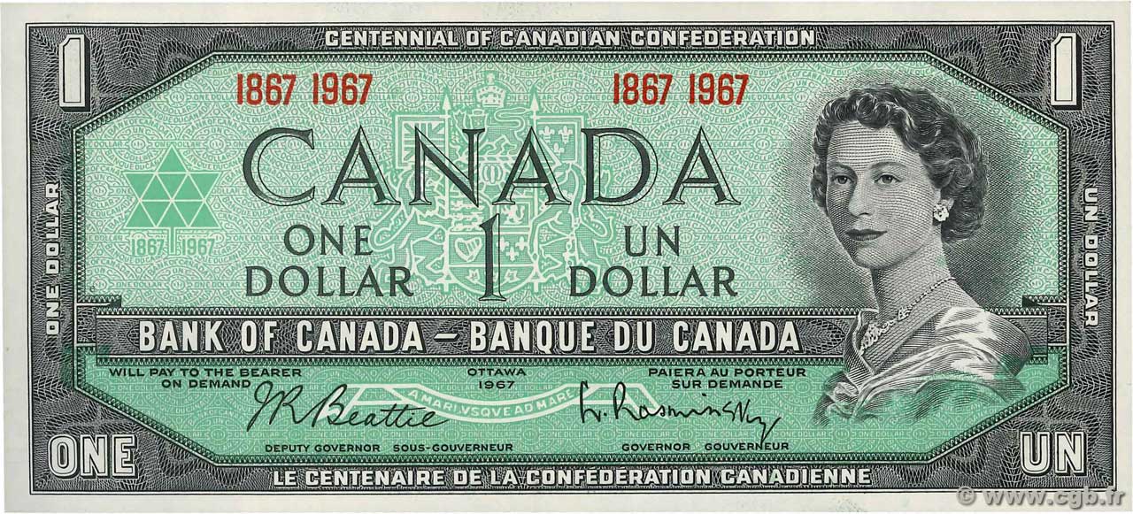 1 Dollar CANADA  1967 P.084a FDC