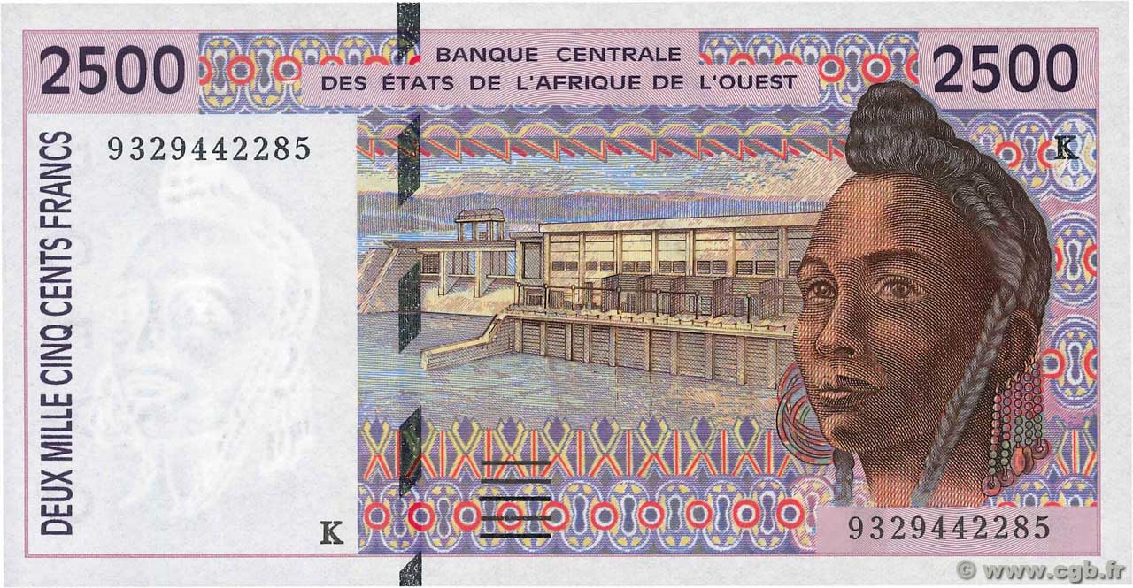 2500 Francs ÉTATS DE L AFRIQUE DE L OUEST  1993 P.712Kb NEUF
