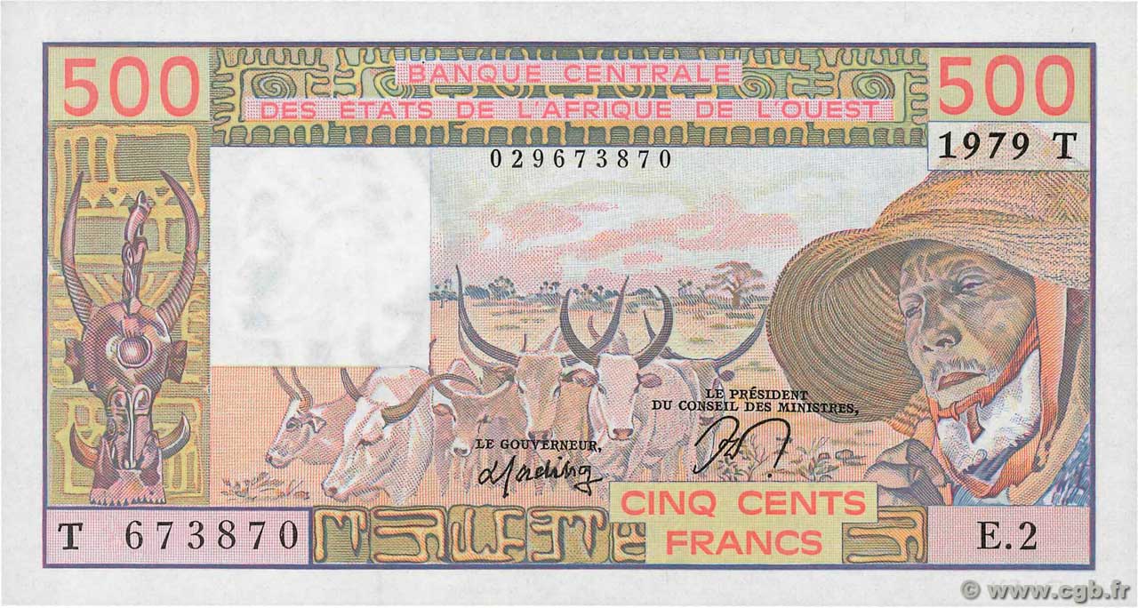 500 Francs ÉTATS DE L AFRIQUE DE L OUEST  1979 P.805T pr.NEUF