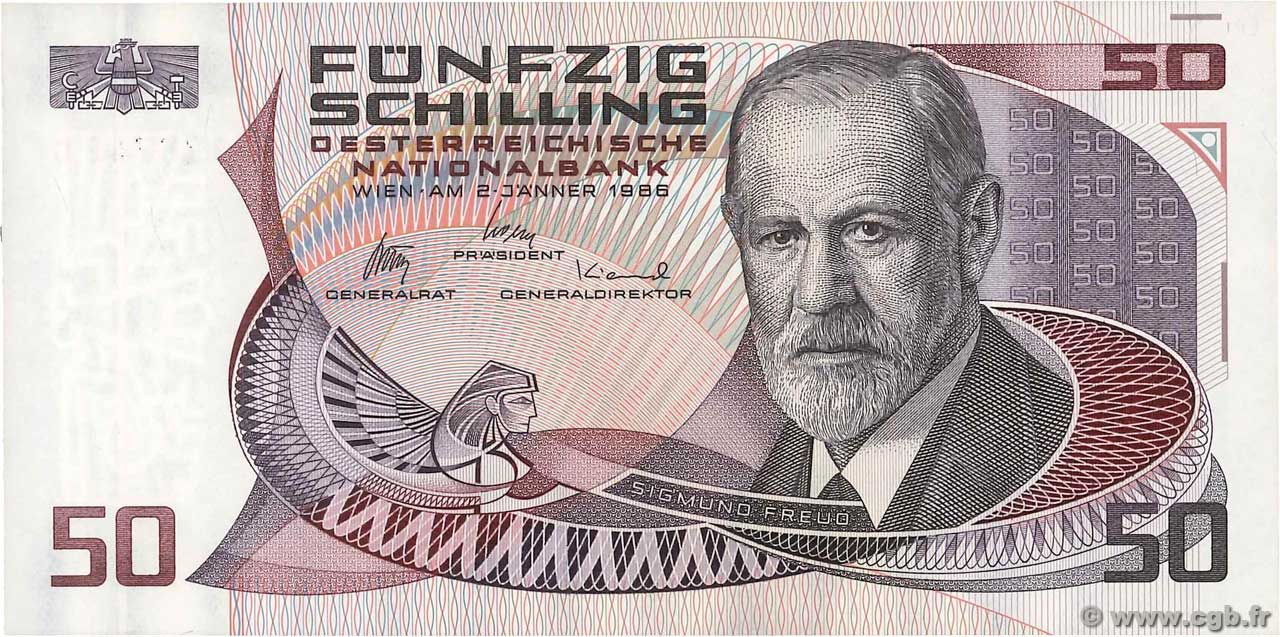 50 Schilling AUTRICHE  1986 P.149 NEUF