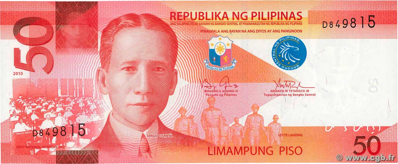 50 Piso PHILIPPINES  2010 P.207a NEUF