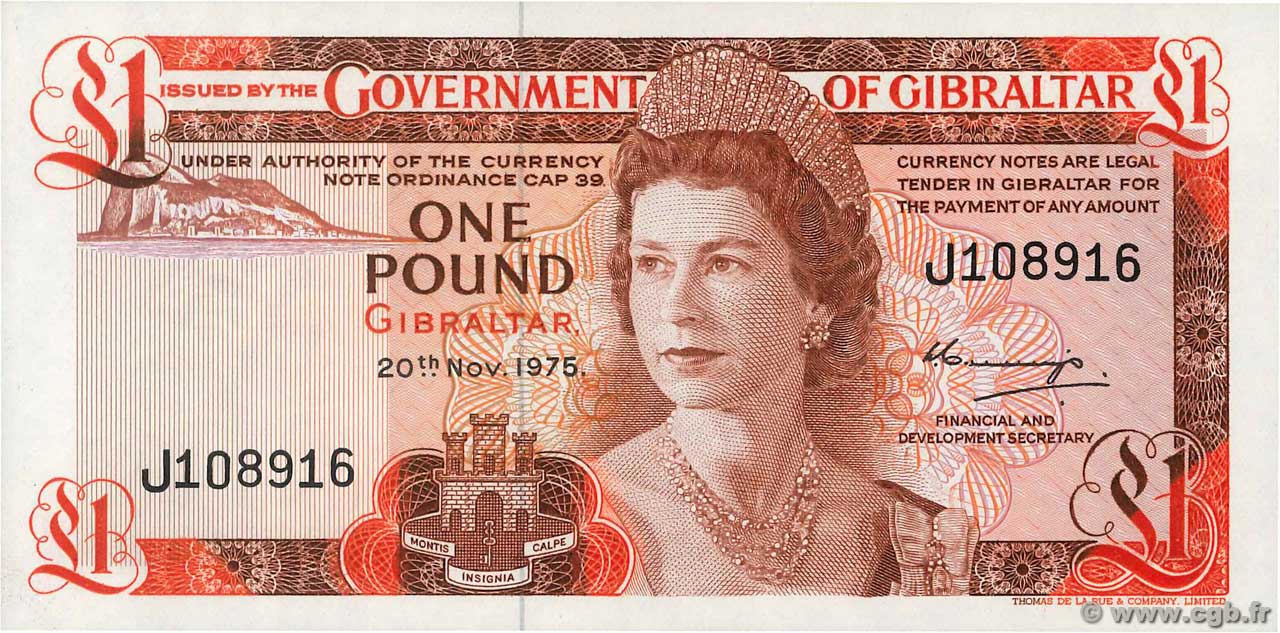 1 Pound GIBRALTAR  1975 P.20a NEUF
