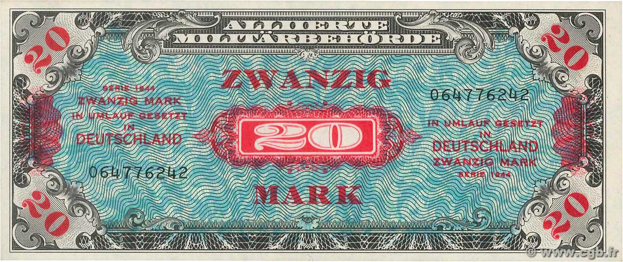 20 Mark GERMANY  1944 P.195a UNC-