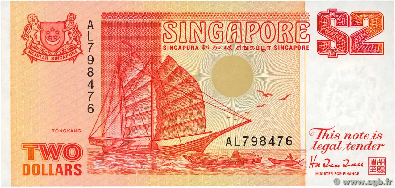 2 Dollars SINGAPUR  1990 P.27 FDC