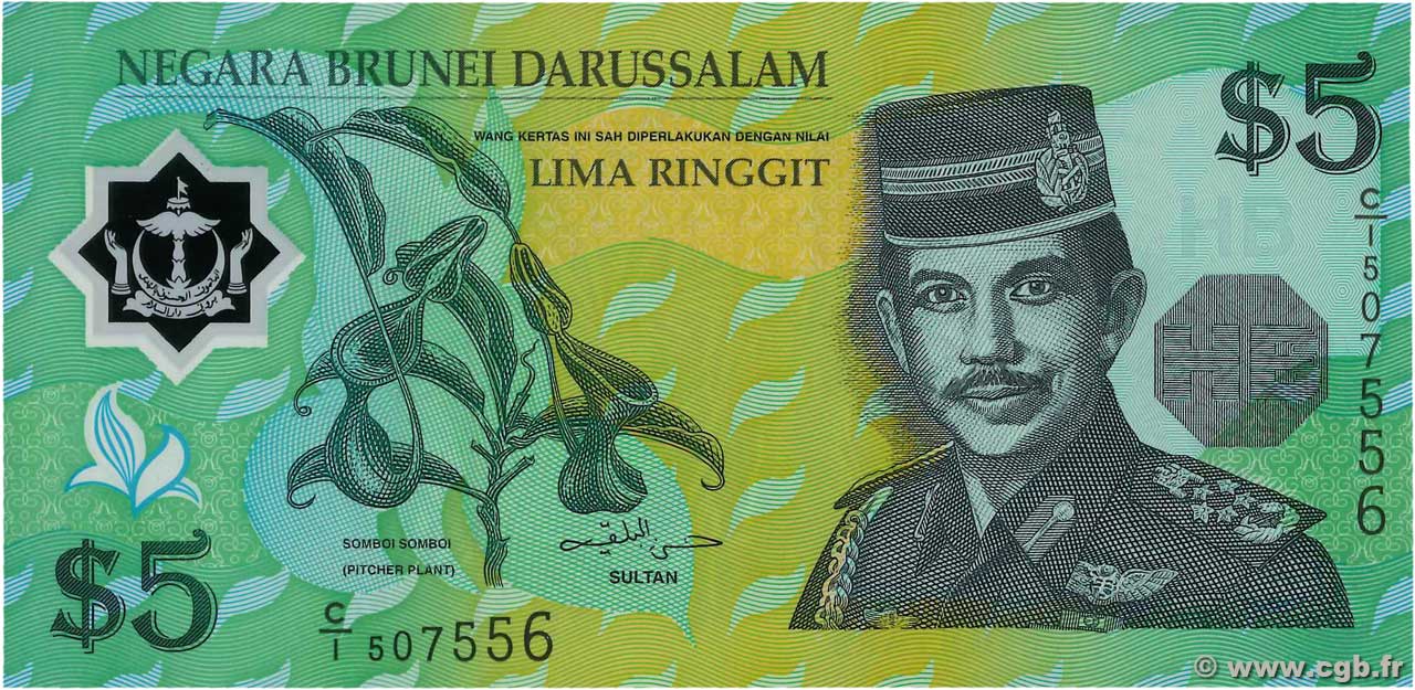 5 Ringgit - 5 Dollars BRUNEI  1996 P.23a NEUF