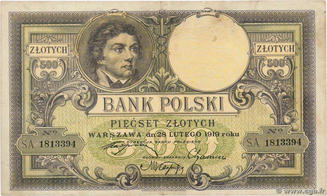 500 Zlotych POLOGNE  1924 P.058 TTB