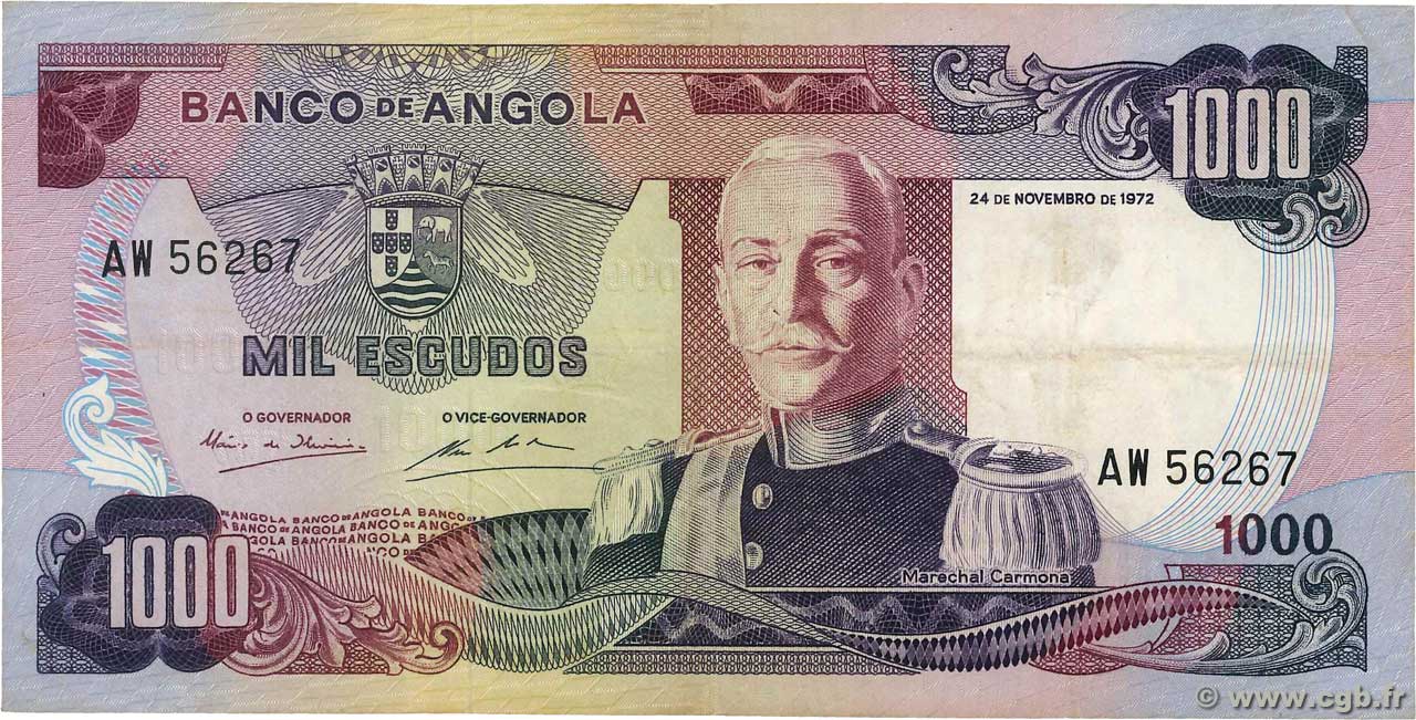 1000 Escudos ANGOLA  1972 P.103 BB