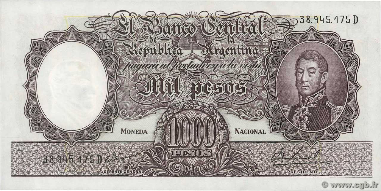 1000 Pesos ARGENTINA  1966 P.279c SC+