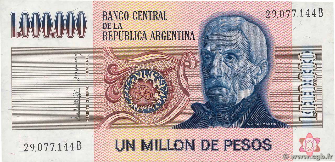 1000000 Pesos ARGENTINA  1981 P.310 UNC
