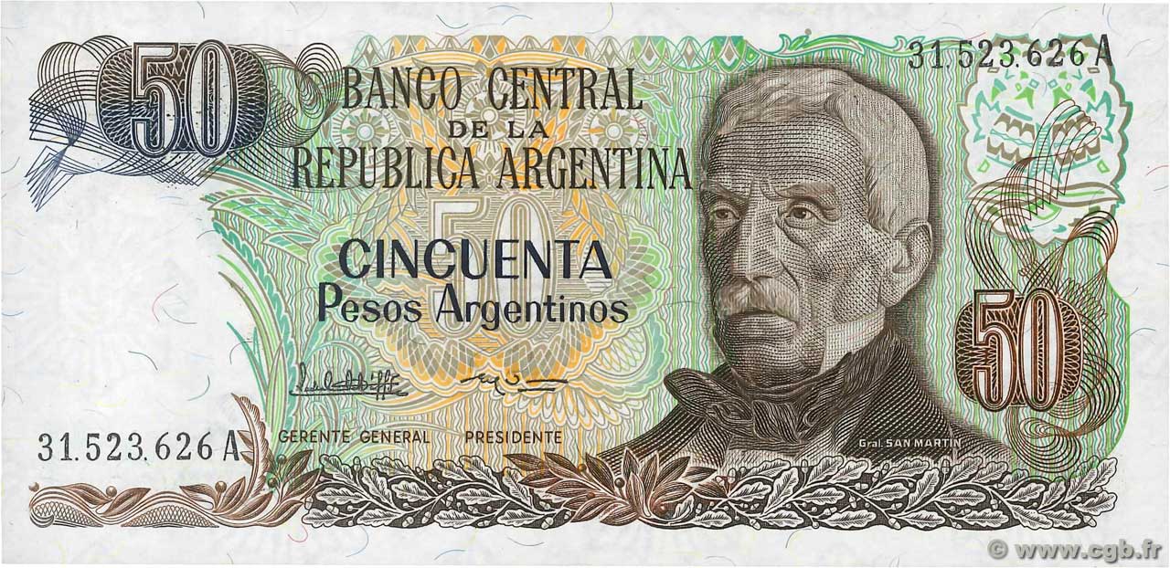 50 Pesos Argentinos ARGENTINA  1983 P.314a UNC