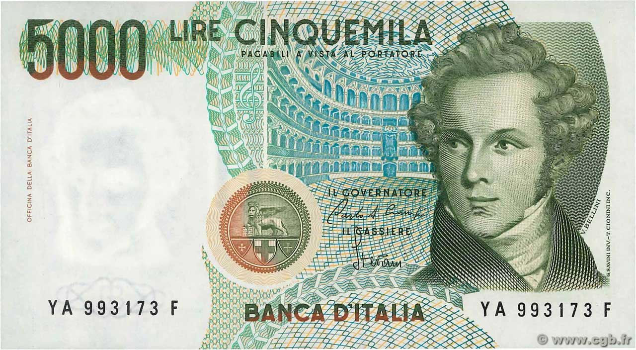 5000 Lire ITALY  1985 P.111a UNC