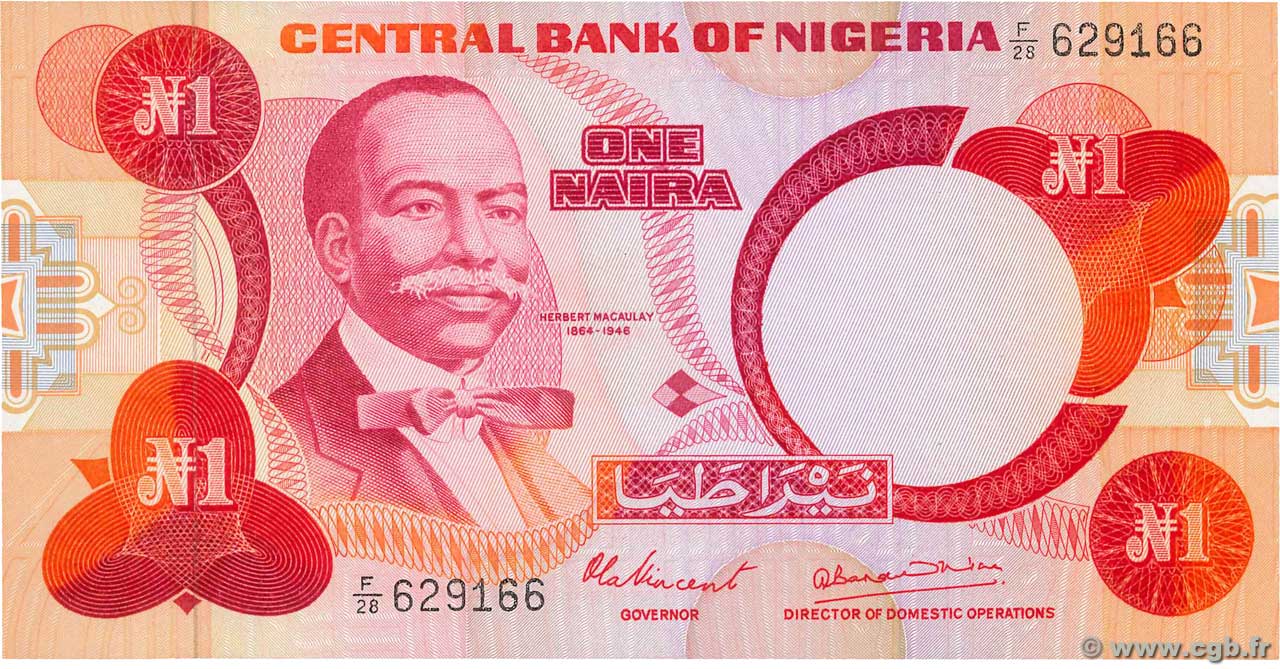 1 Naira NIGERIA  1979 P.19a UNC