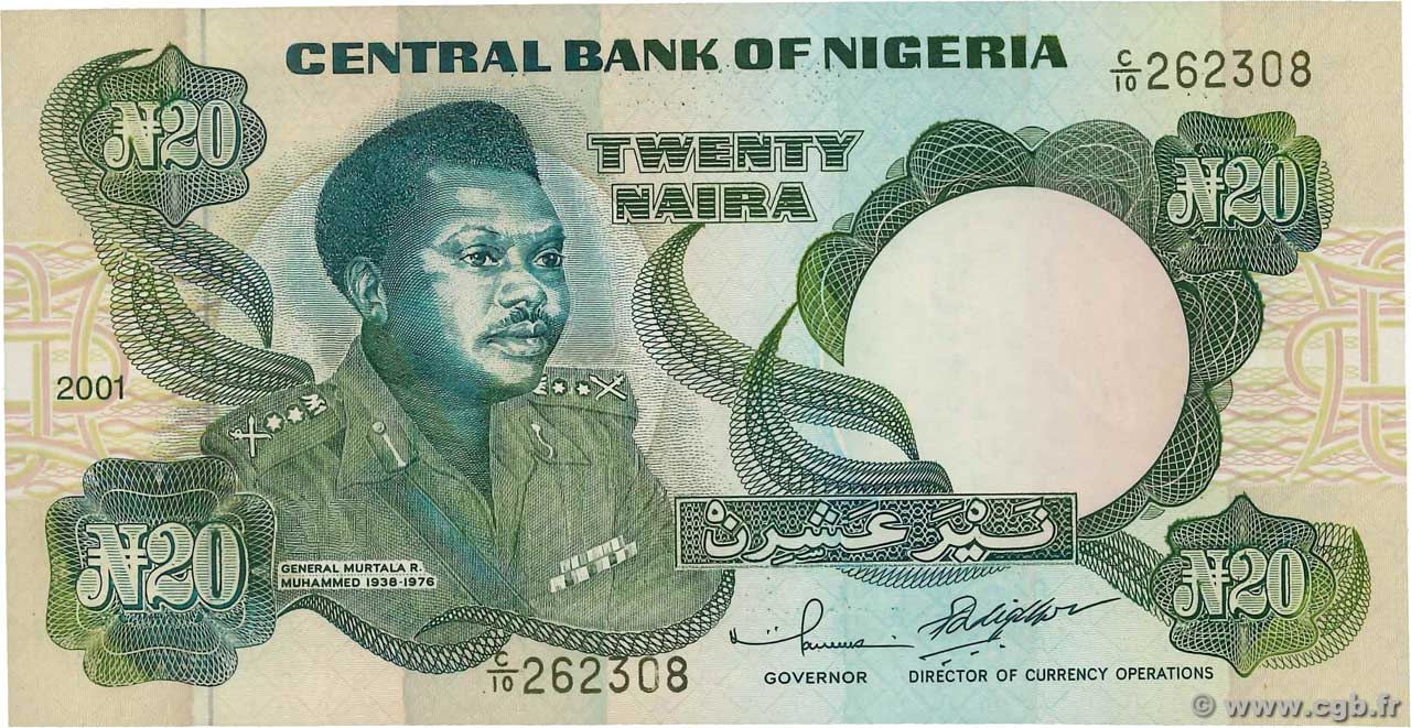20 Naira NIGERIA  2001 P.26g NEUF